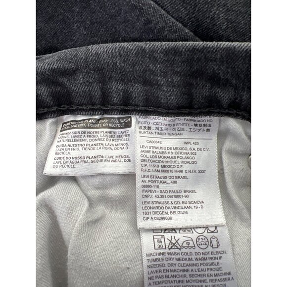 Levis 514 Straight Fit Jeans Size 38 x 32 Black Medium Wash Denim Classic Style - Picture 5 of 11